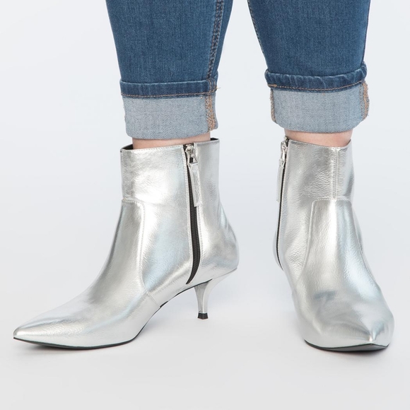 silver booties size 11
